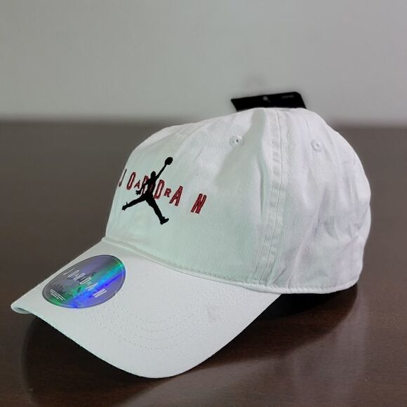 Air Jordan Retro OG 1 3 4 5 6 8 11 13 Bred Hat Cap Infrared Jumpman White Black - Picture 5 of 8